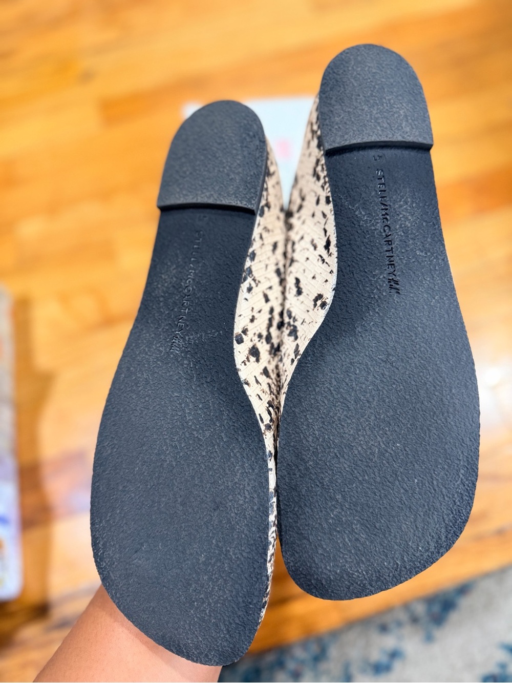 Stella McCartney x HM Snake-Print Ballet Flats - Beige/Black - Picture 5 of 5